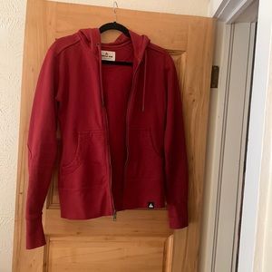 American Giant classic full zip in Fire Brick, Size small